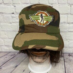 Army Brat Camo Army Hat Cap Fitted Embroidered Patch Camouflage Lightweight